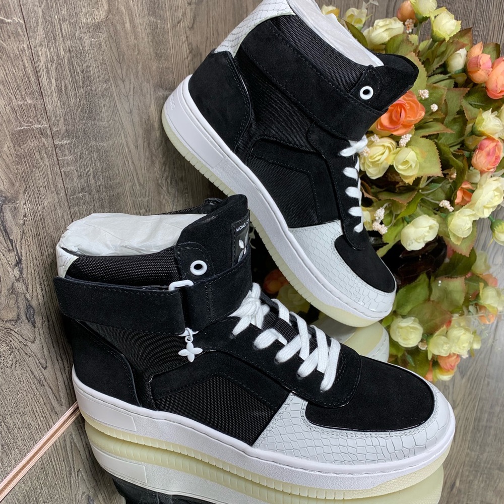 💕MICHAEL Michael Kors Jaden High Top Canvas black - Picture 5 of 8